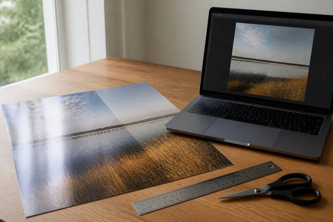 Checklist voor foto’s laten afdrukken: preview op laptop, geprinte foto’s en controle van uitsnede